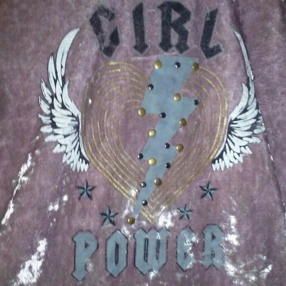 Light Pink Velvet Arizona Jean Co "GIRL POWER"